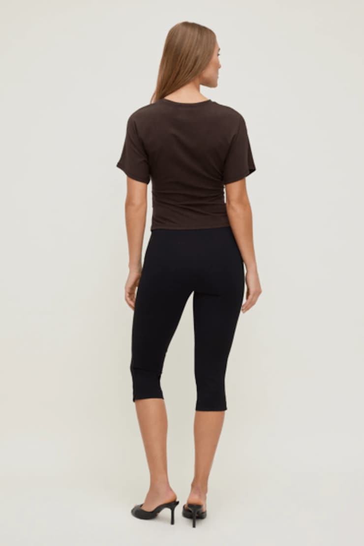 Andrea Shirred Jersey T Shirt