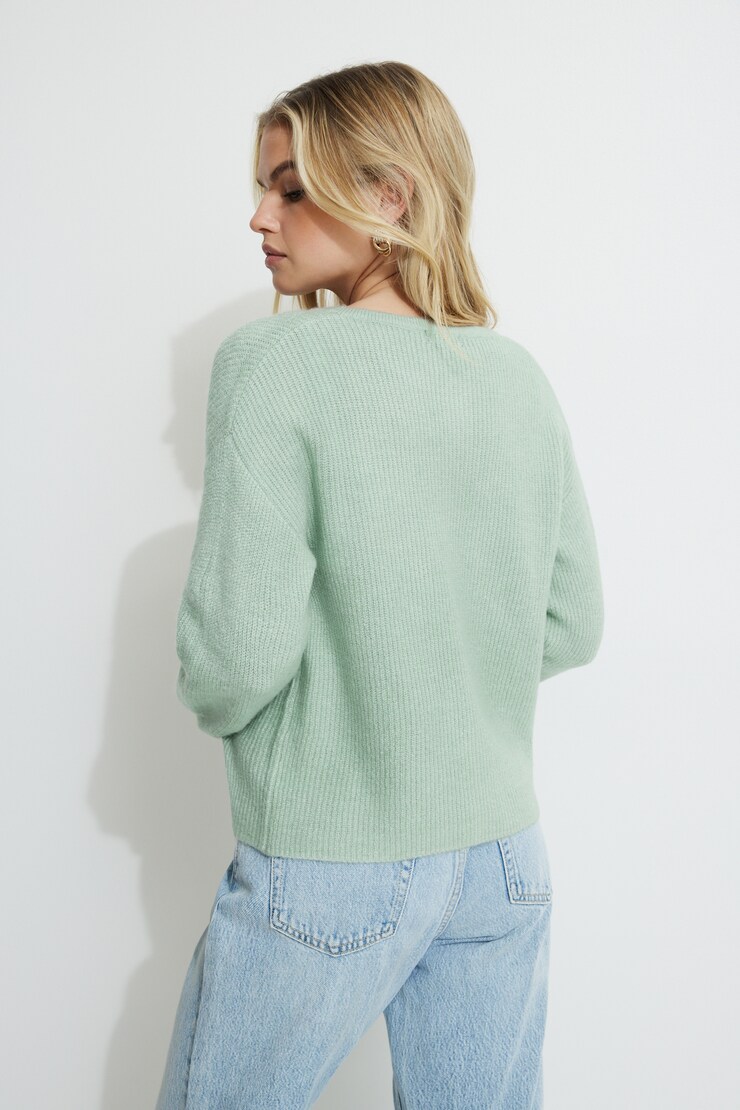 Light Boxy Cardigan Iceberg Green large