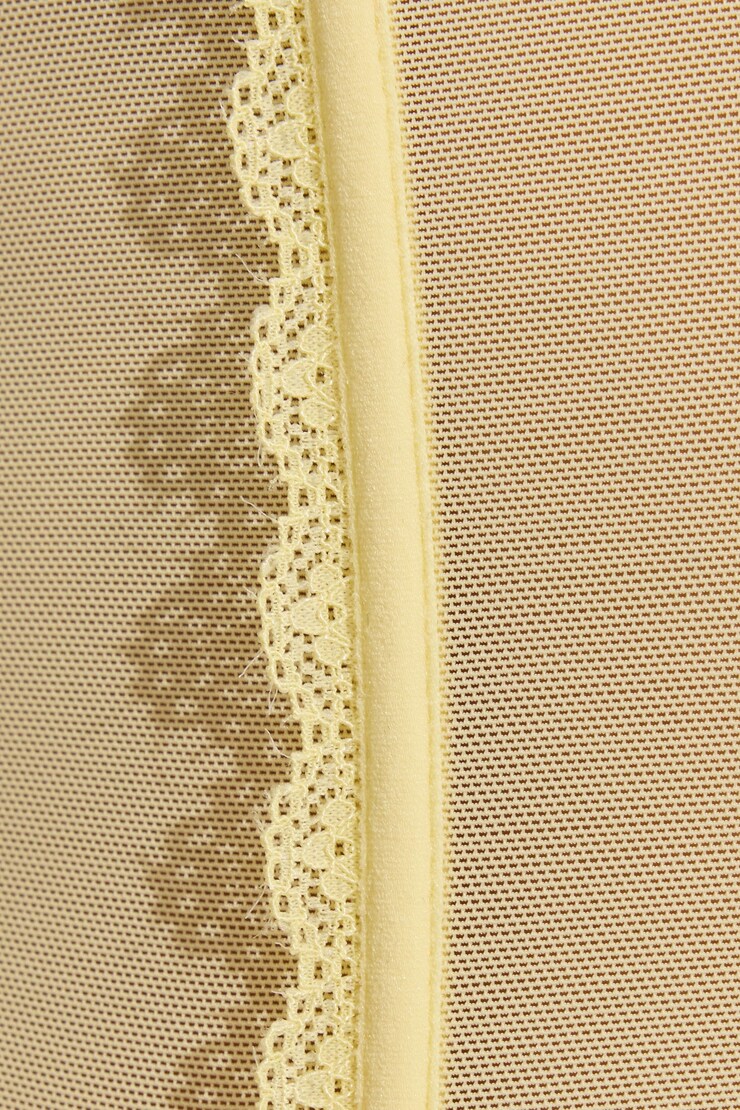 Milan Mesh Tie Back Bustier, Double Cream Yellow, large