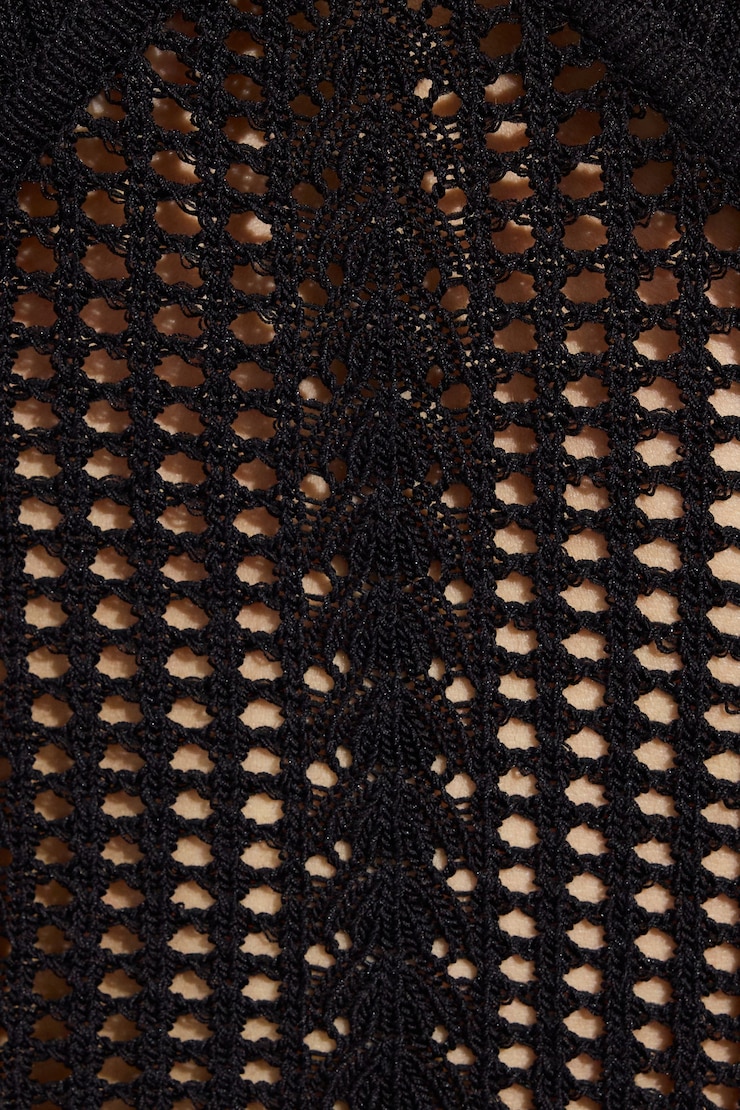 Crochet Corset, Jet Black, large