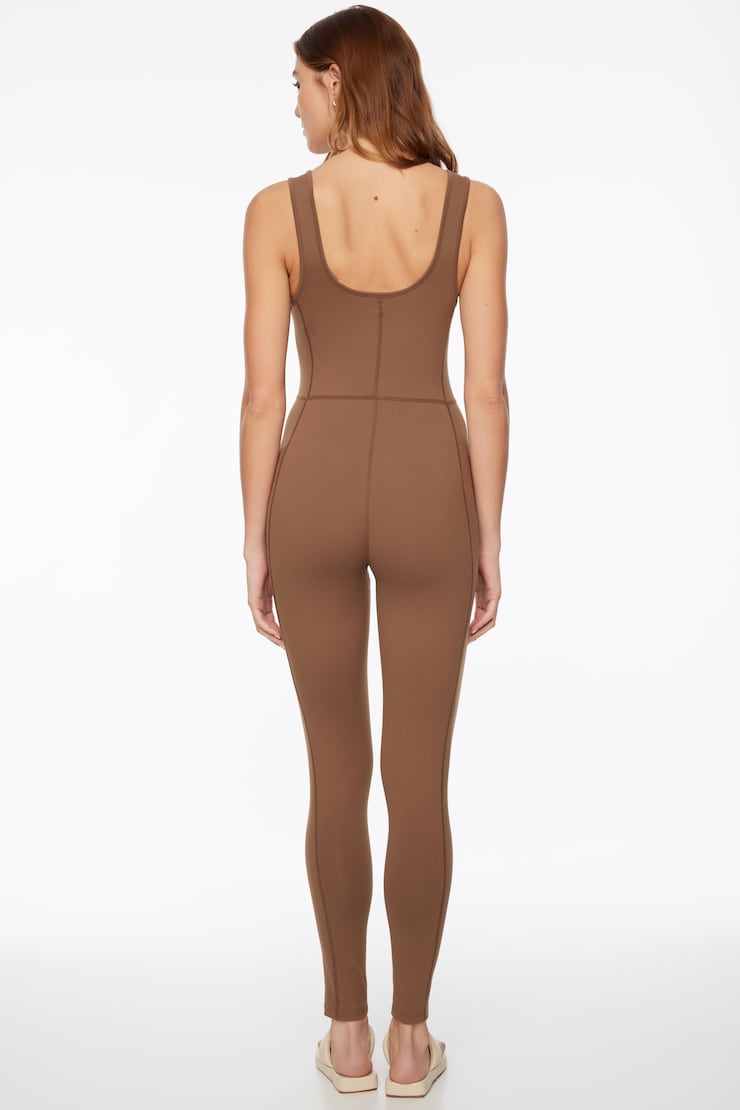 Cami Active Jumpsuit Iced Mocha Brown large