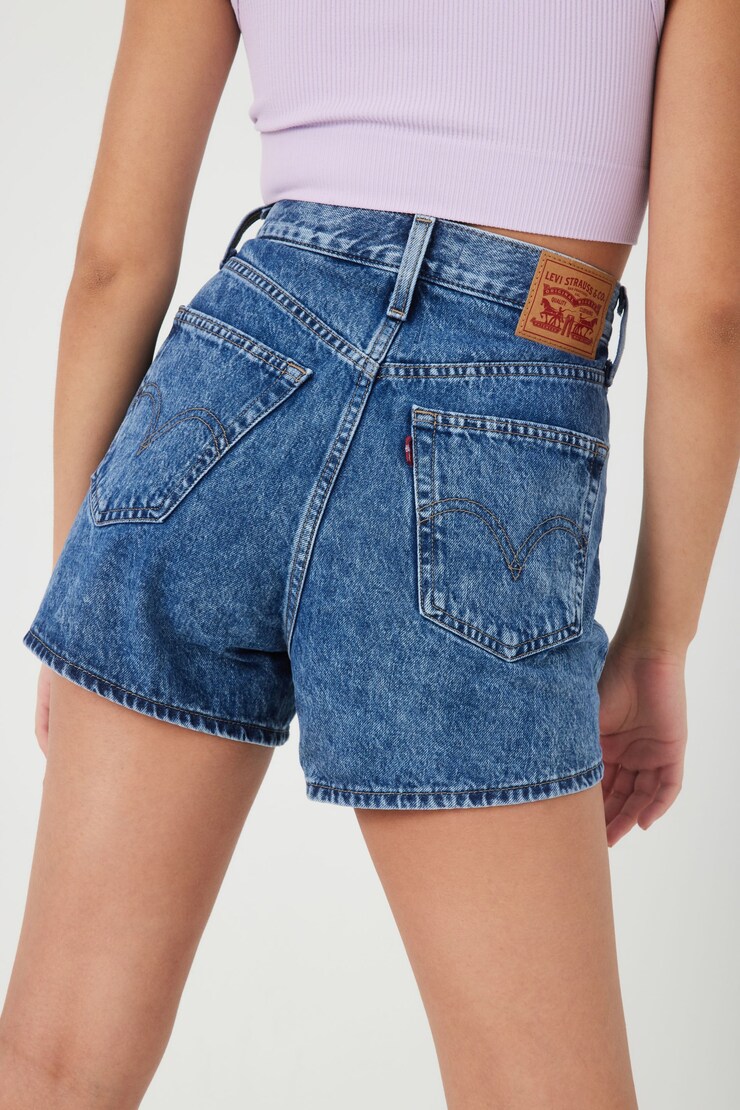 LEVI'S High Waisted Mom Short, Amazing Dark Blue, large