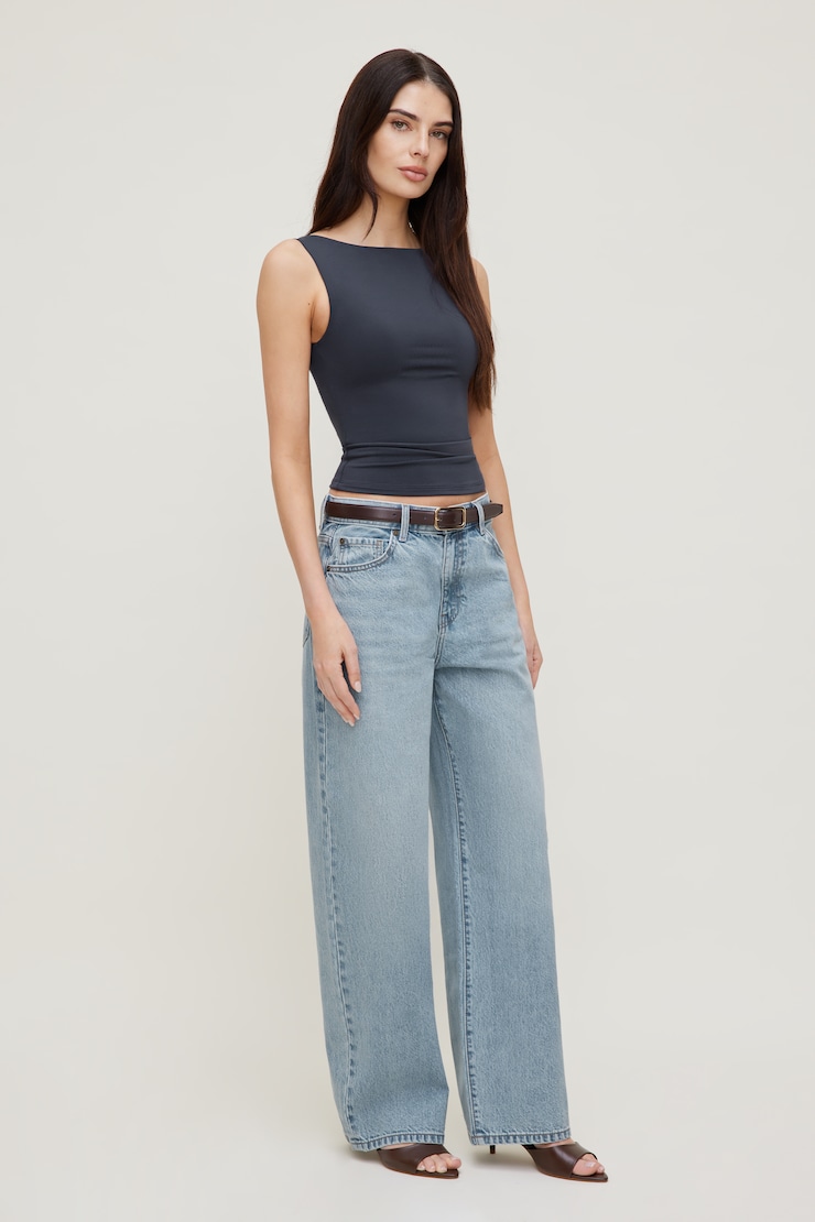 Rowan Mid Rise Baggy Wide Leg Jeans