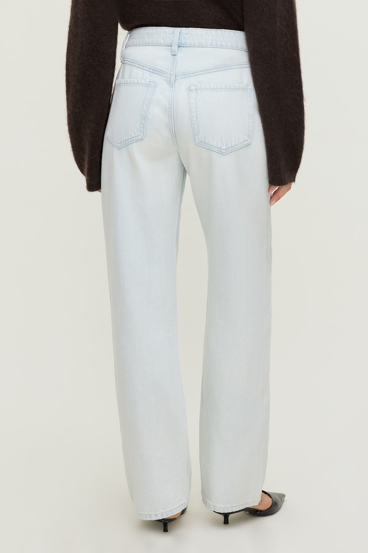 Mika Mid Rise Relaxed Straight Leg Jeans Light Indigo / Marion large