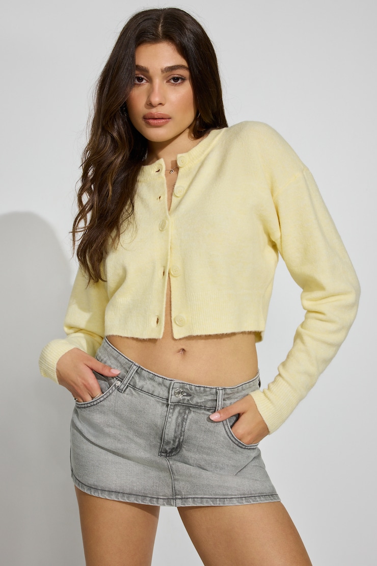 Denim Micro Skort, Rocky Grey, large