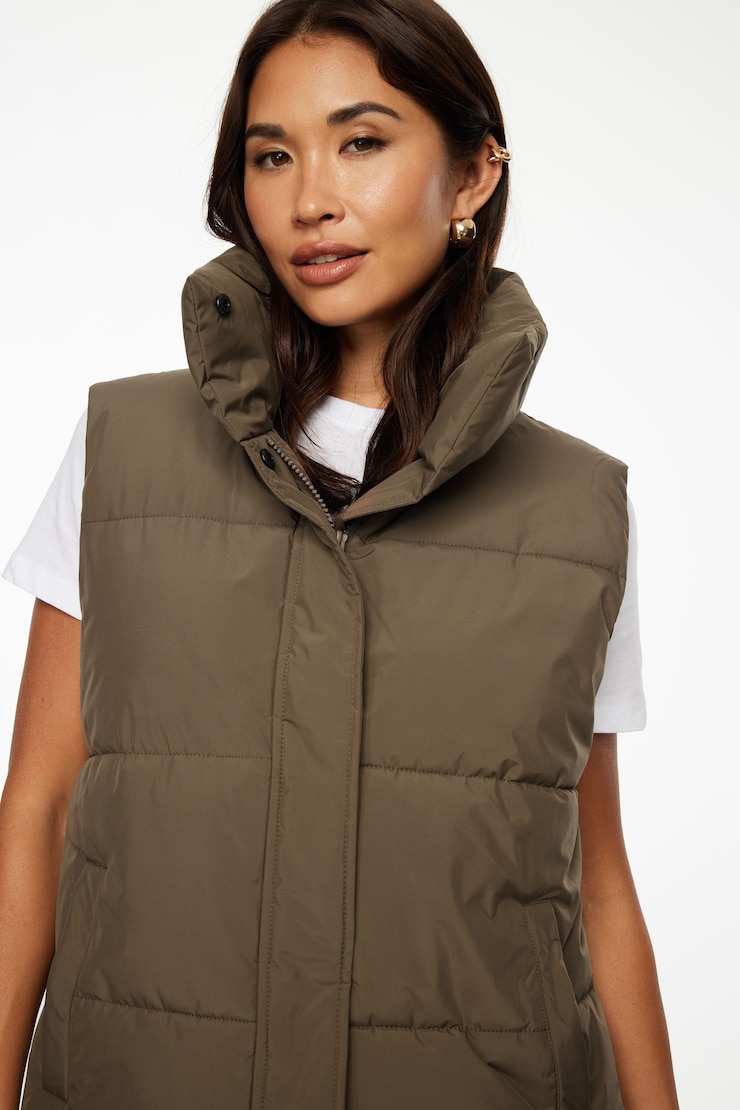 Quilted Puffer Vest Chocolate Chip large