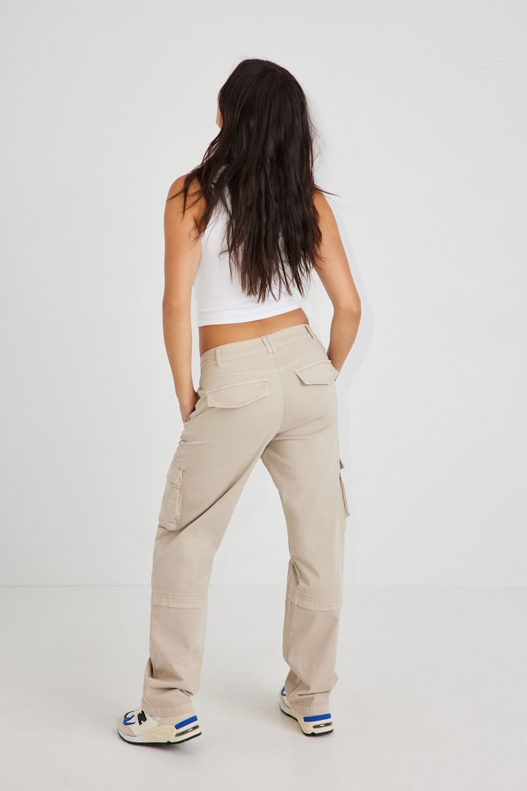 Remi Straight Cargo Pant, String Beige, large