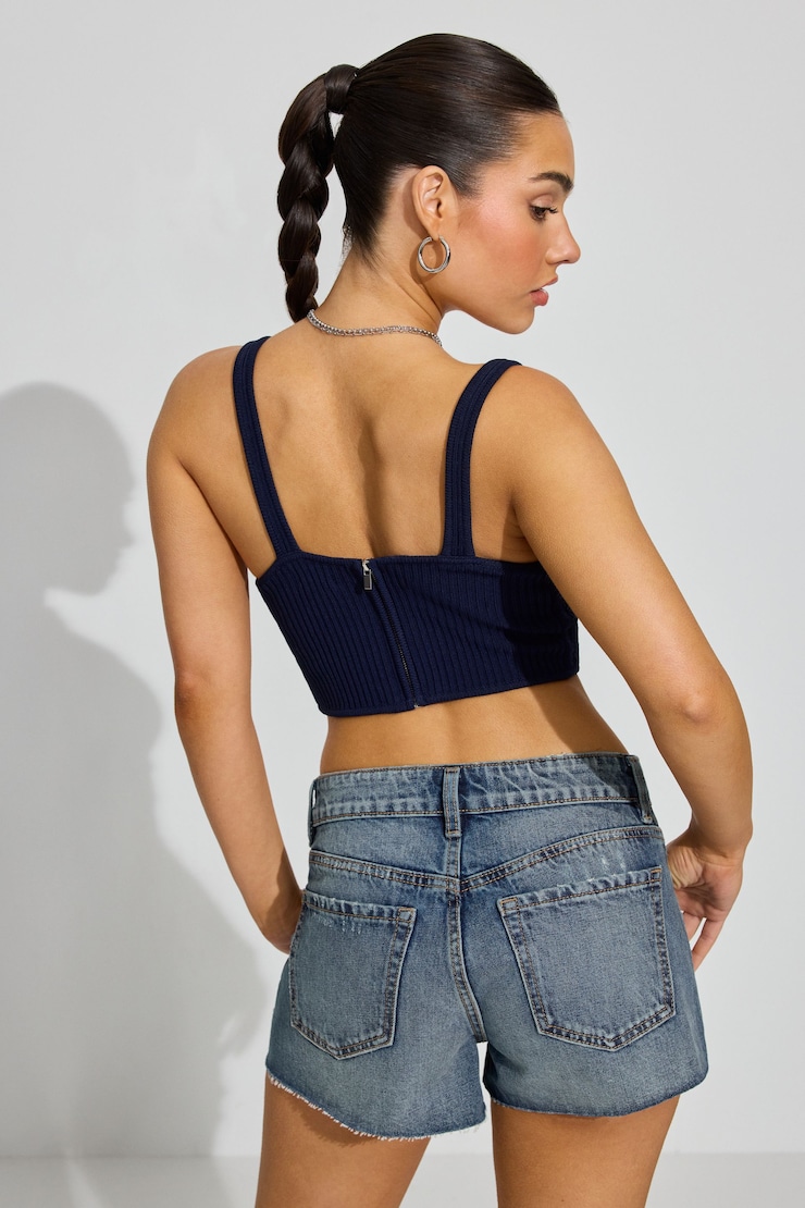 Crochet Corset, Maritime Blue, large
