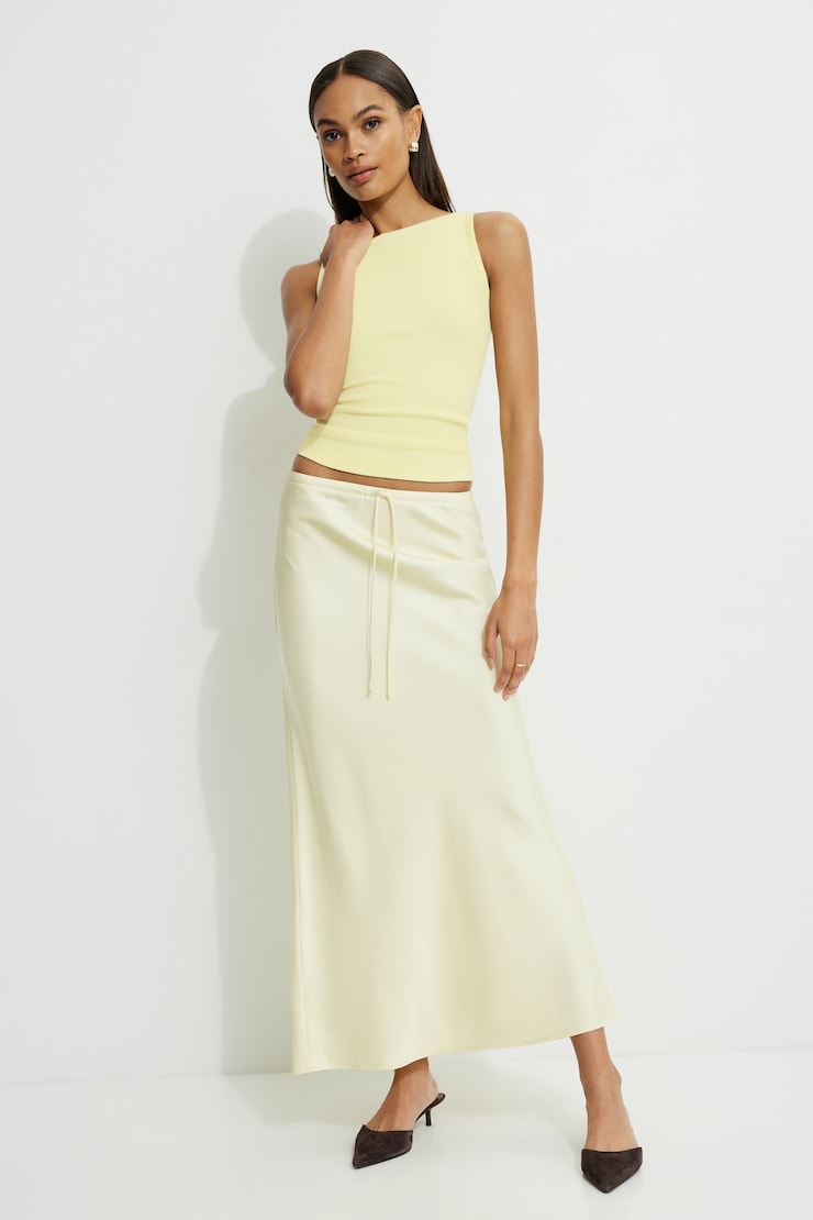 Nola Ribbed Tank Top Ribbed Double Cream large