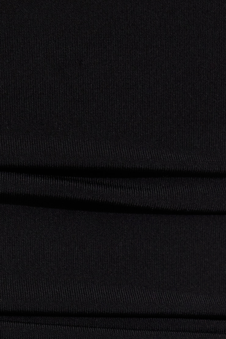 Square Neck Tie Halter Top, Jet Black, large