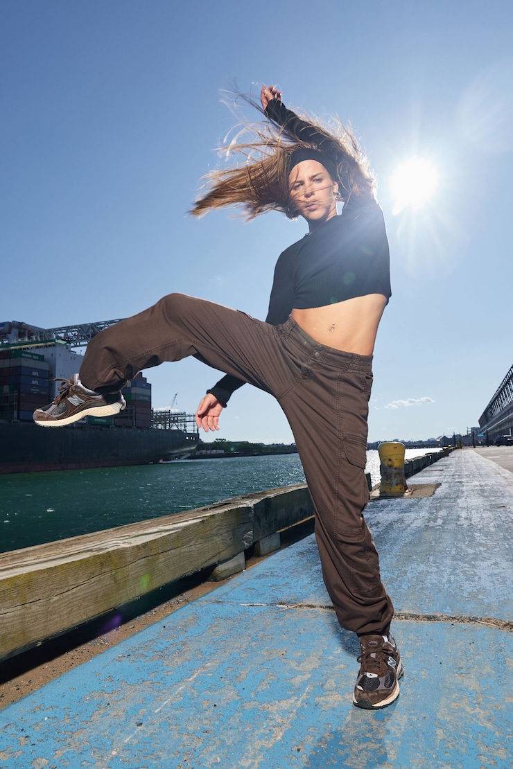 Brianna Bubble Pant, Dark Toffee Brown, large