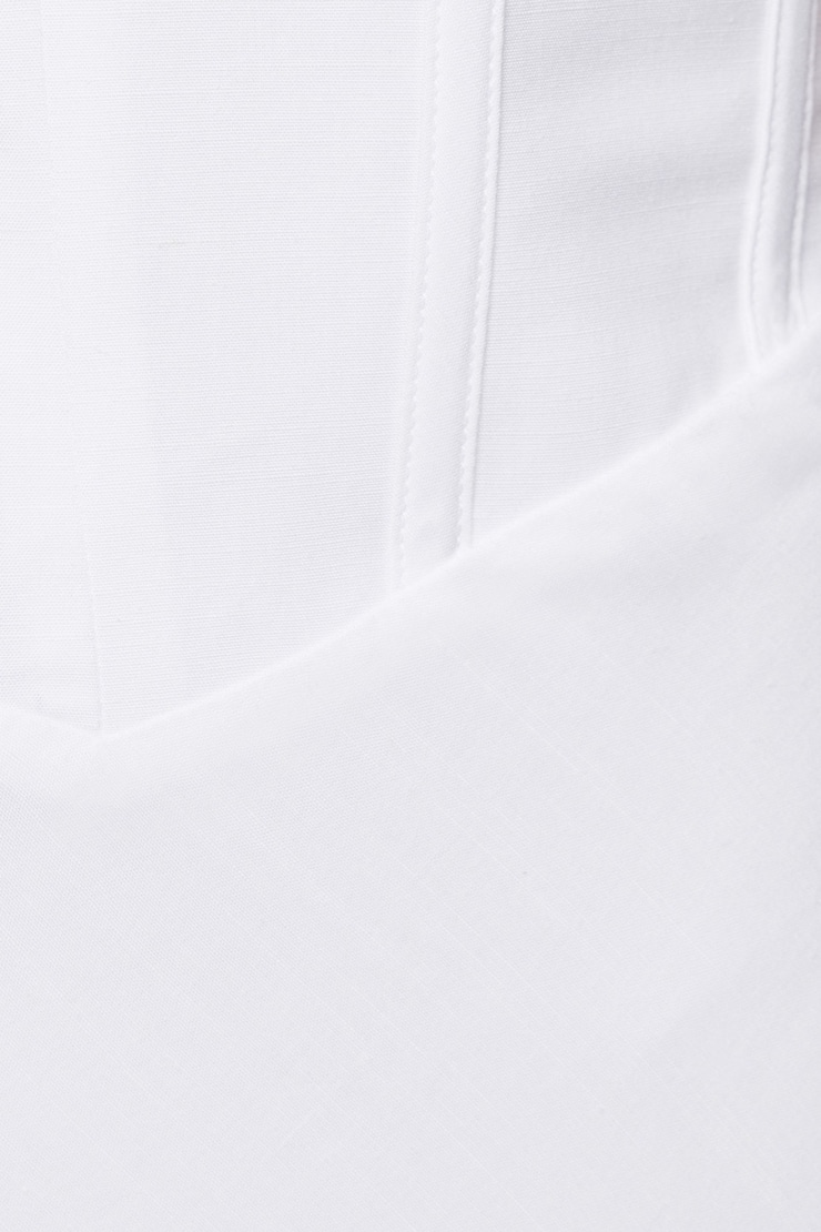 Corset Linen Midi Dress Bright White large