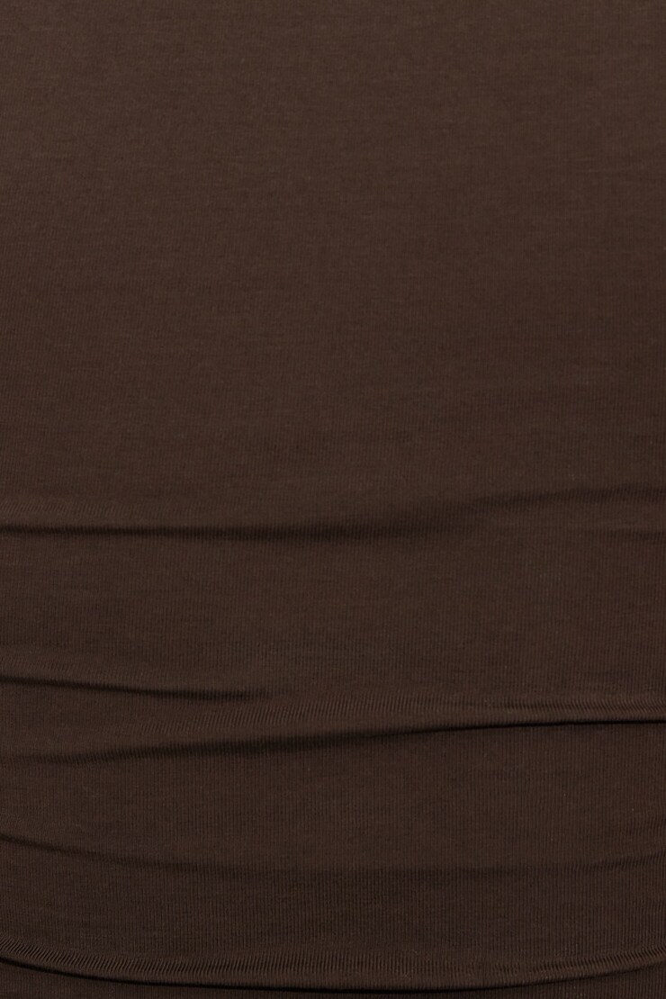 V-Neck Short Sleeve Top, Armadillo Brown, large