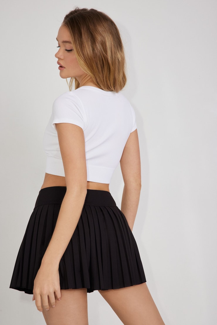 Diana Active Pleated Skort, Jet Black, large
