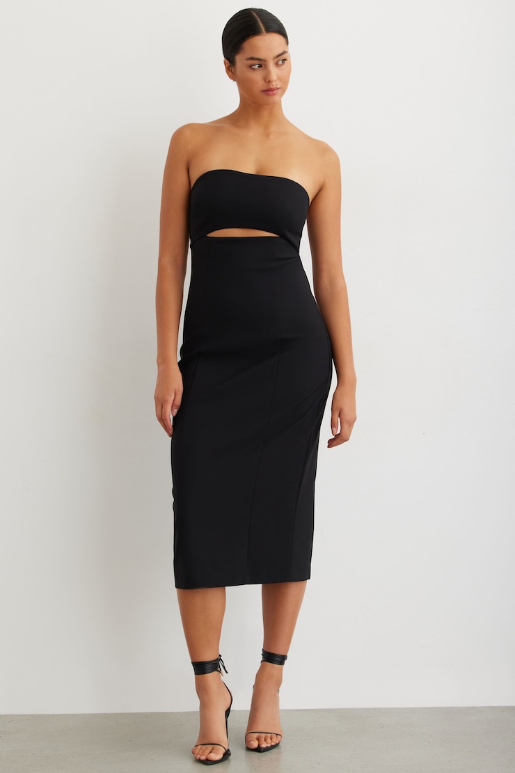ribbed dress Knit Midi – iconic luxe HARD-TAGGED-TW-06.30.25 Womens Gothic Dress Plus You:1