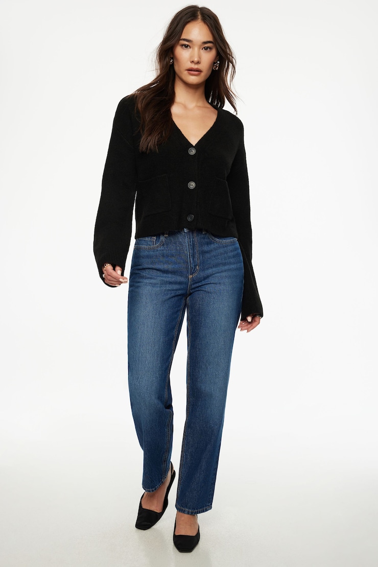 Heavenlyarn™ Abbey Cropped Cardigan Jet Black large