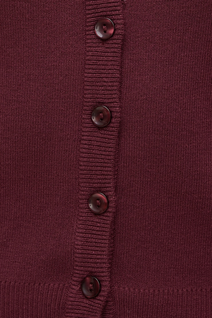 Rebecca Crewneck Cardigan Zinfandel Burgundy large