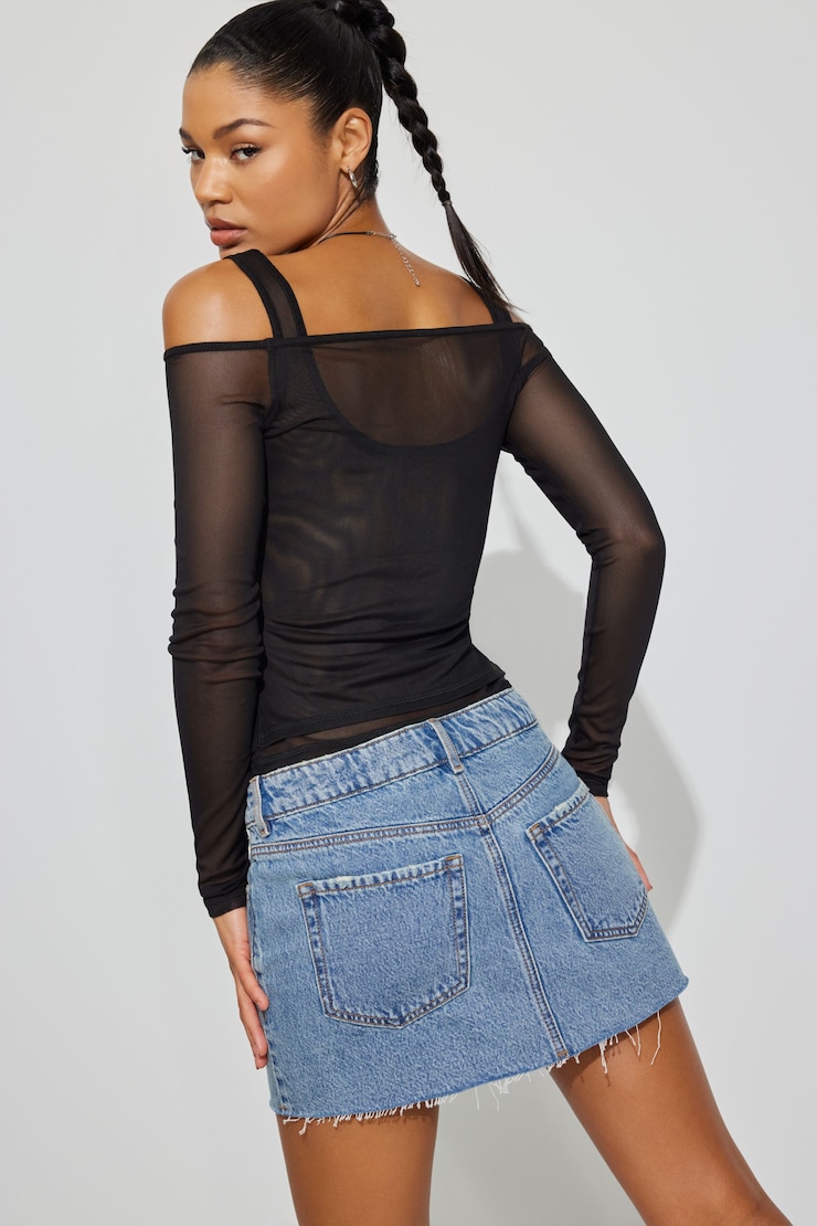 Layered Mesh Top Black | Garage