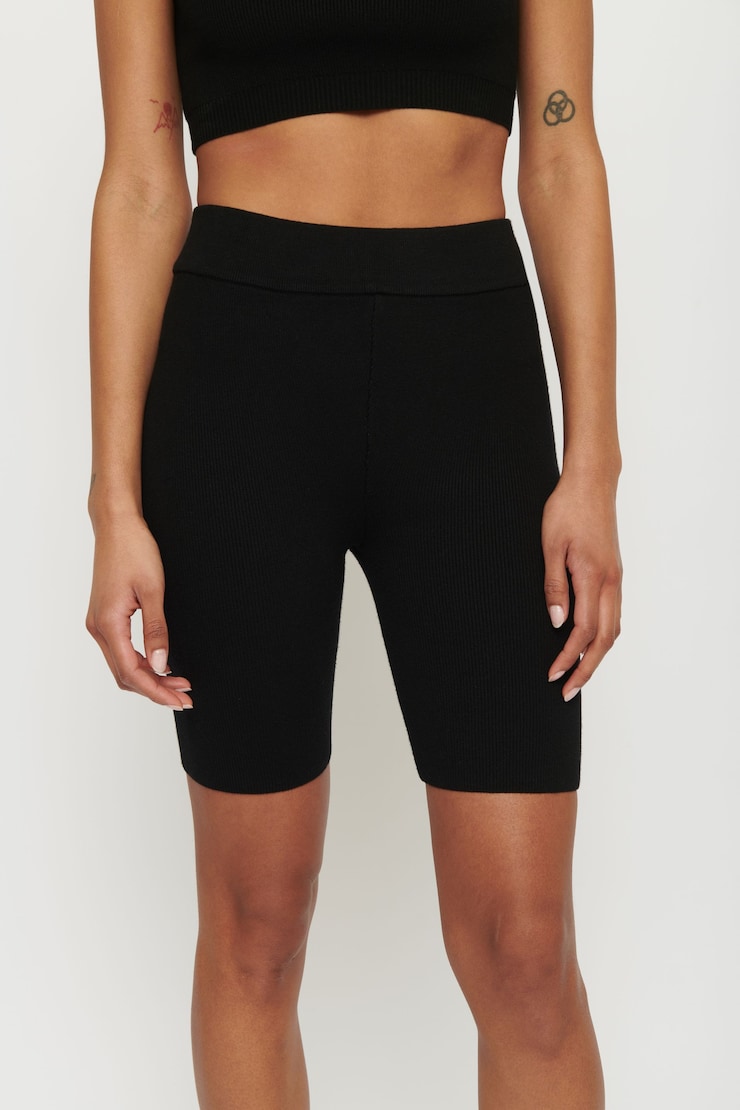 Cabrini Yarn Bike Shorts Jet Black large