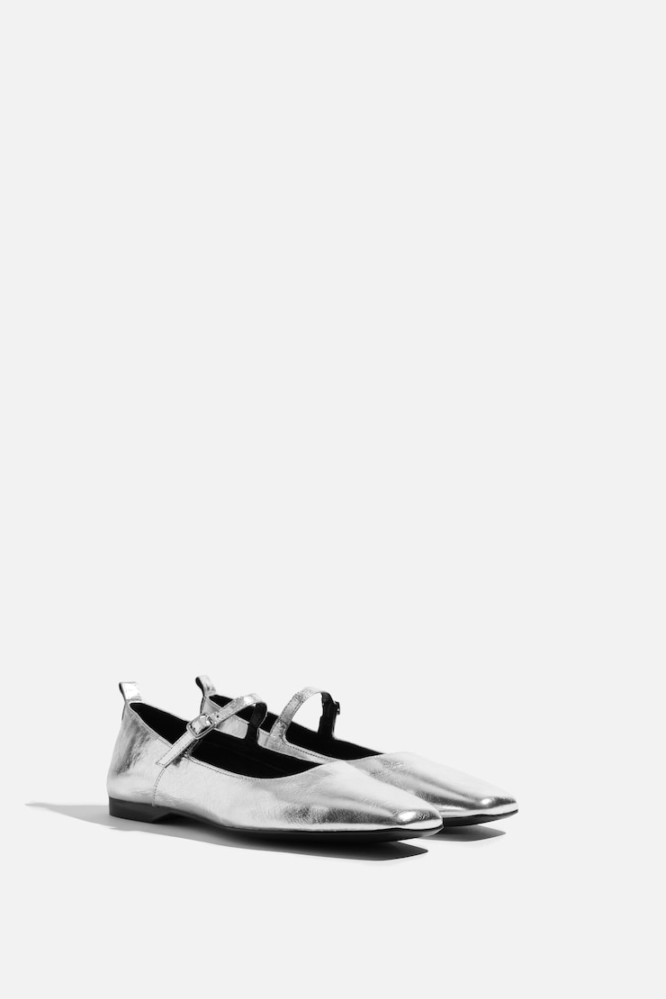 VAGABOND | Delia Ballet Flats Silver large