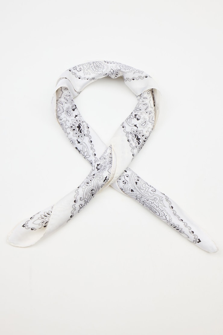Serafina Scarf, White Bandana, large