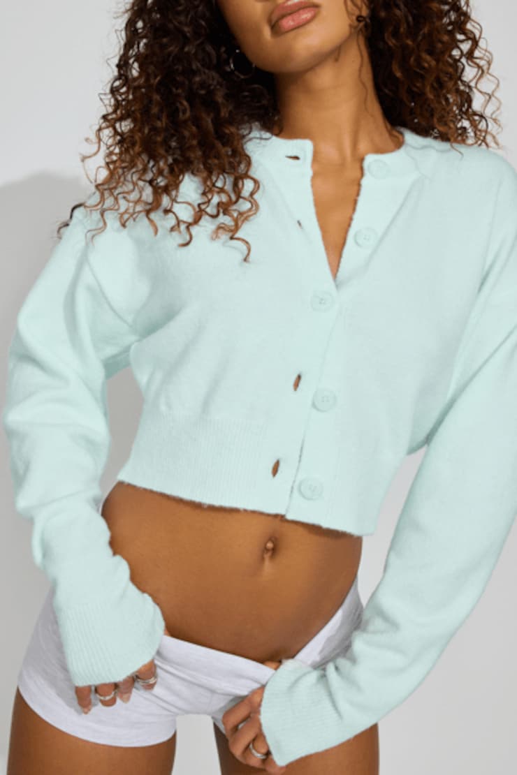 Renee Spongy Cropped Cardigan
