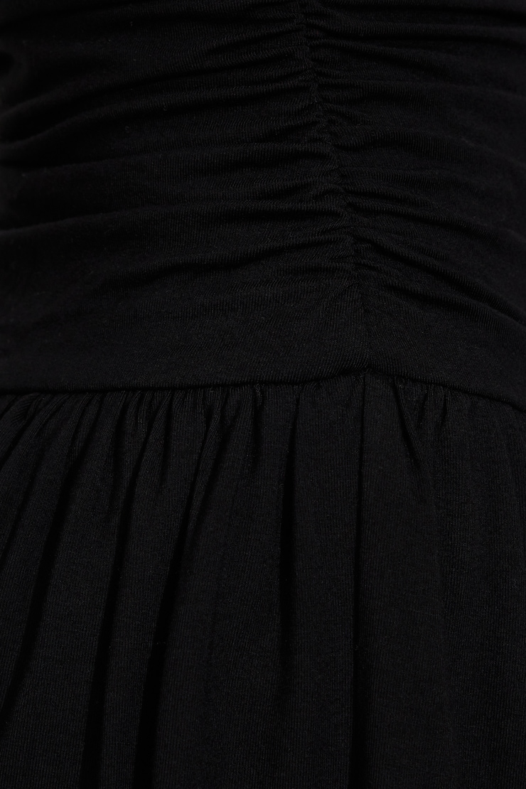 Flirty Hem Tube Romper Dress, Jet Black, large