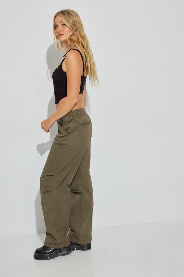 Mason Parachute Pant, Army Green, large