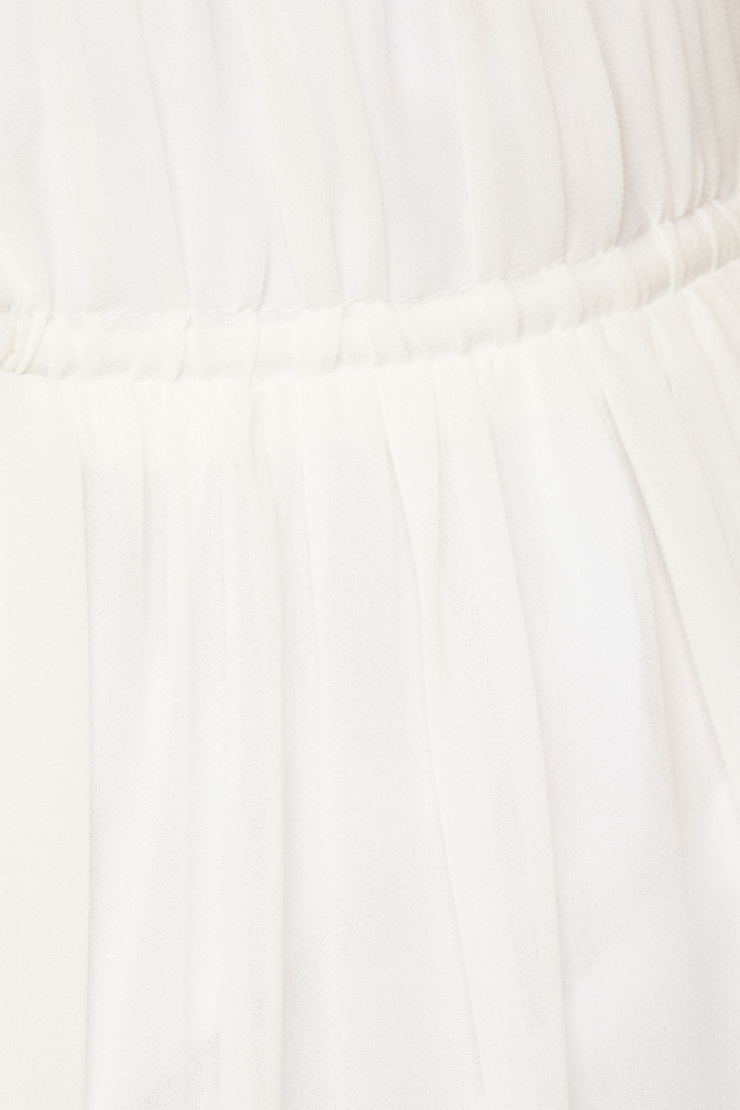 Ensemble une pièce licou à plis Blanc éclatant large