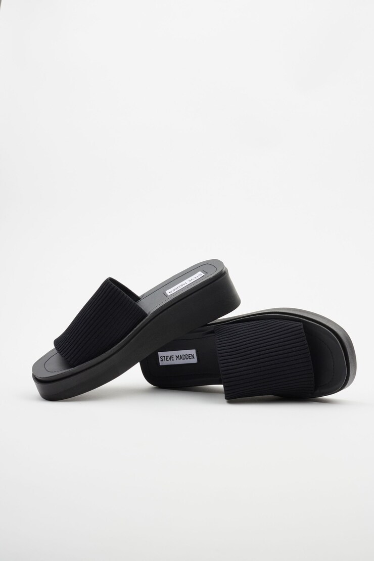 STEVE MADDEN Sandales à plateforme Balanced, Noir encre, large