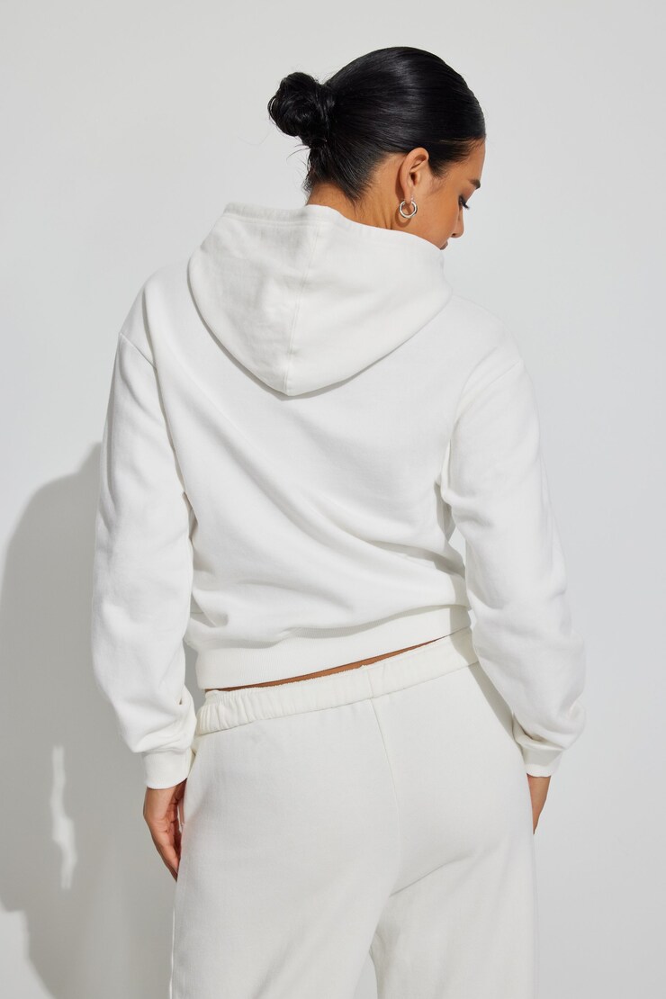 Soft Terry Regular Fit Hoodie, Snow White, large