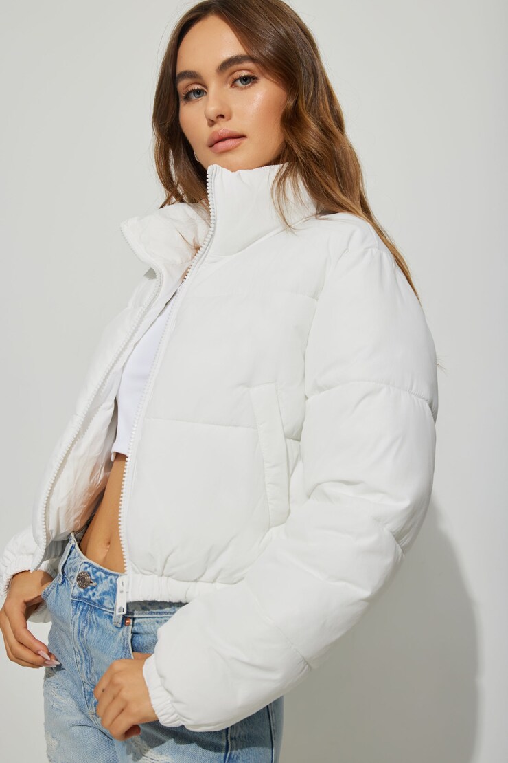 Mini Puff Jacket, Snow White, large