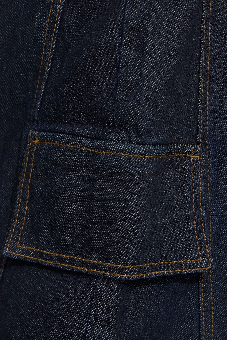 Jean cargo ample, Bleu Elana, large