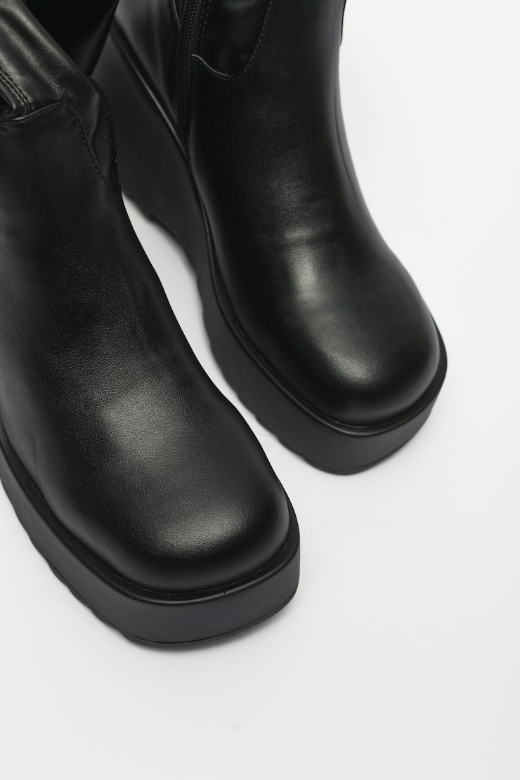 STEVE MADDEN Bottes à plateforme Duke 20, Noir encre, large