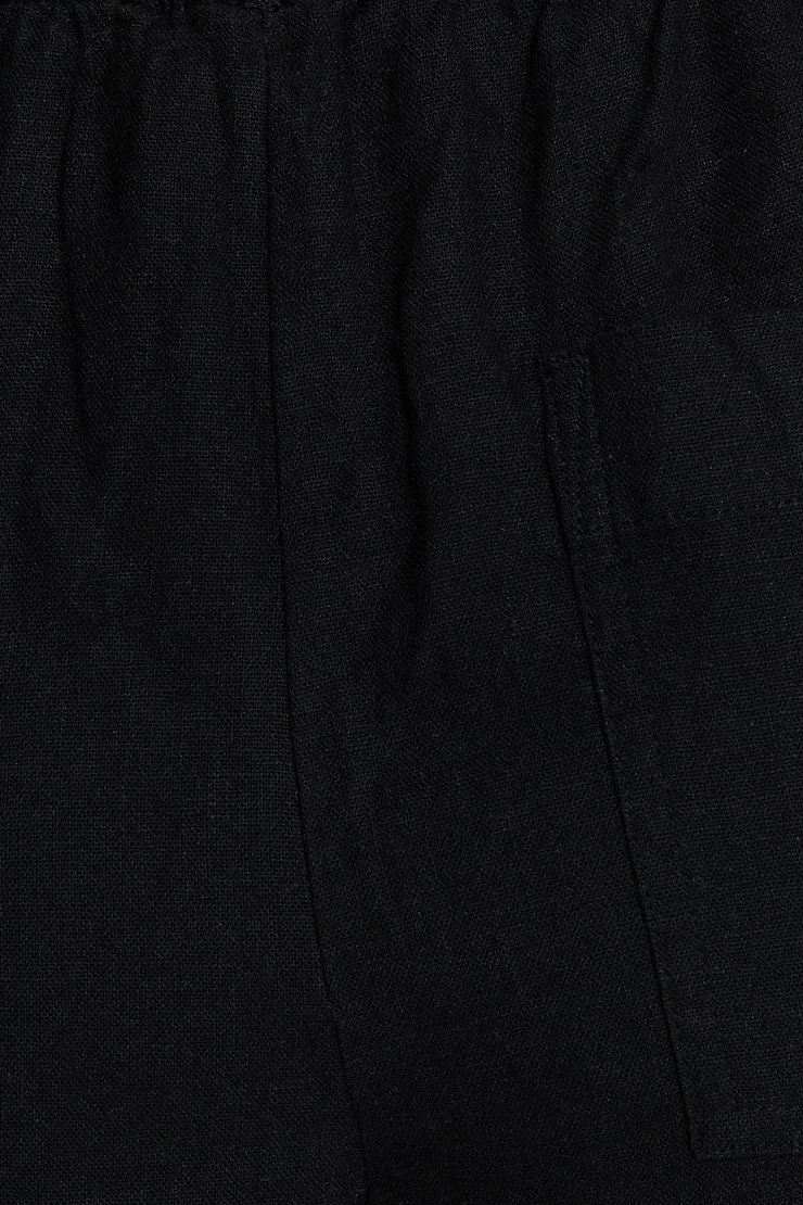 Leo Wide Leg Linen Pants Jet Black large