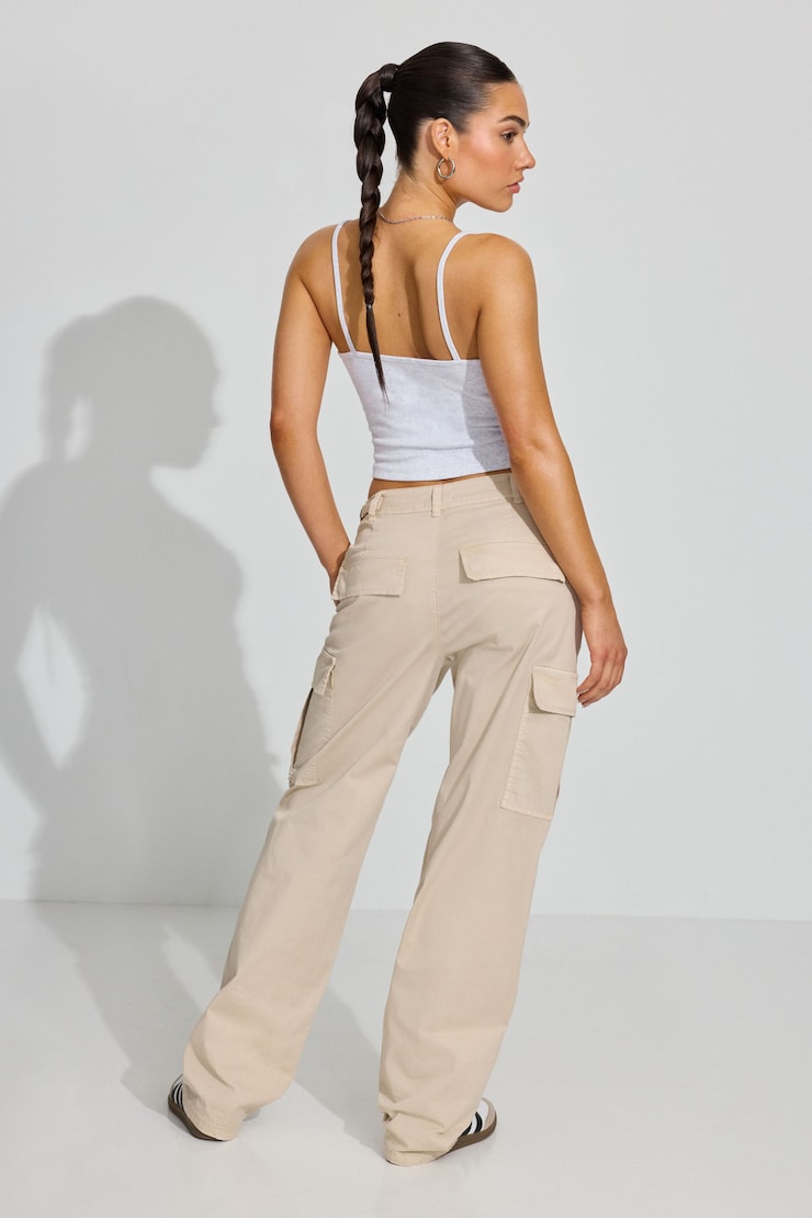 Aiden Clean Cargo Pants, Rainy Day Beige, large