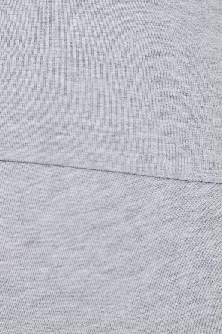 Soft Cotton Fold Over Flare Pants, Moonstone Grey Mix, large