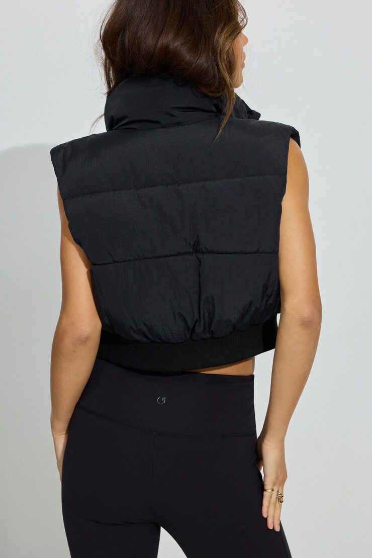 Mini Puff Vest, Jet Black, large