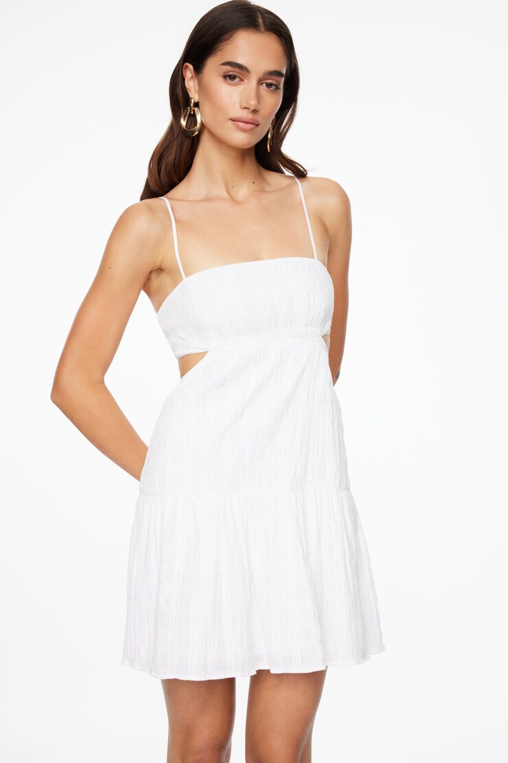 Cami Open Back Mini Dress Bright White large
