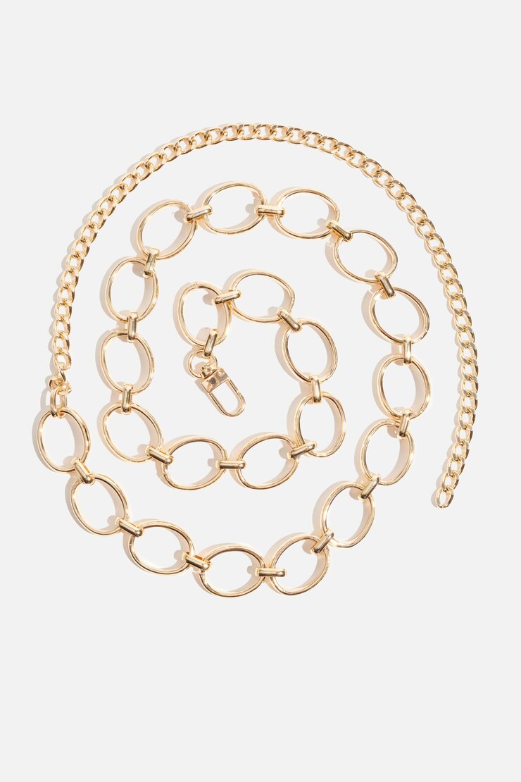 Open Ovals Chain Belt Gold large
