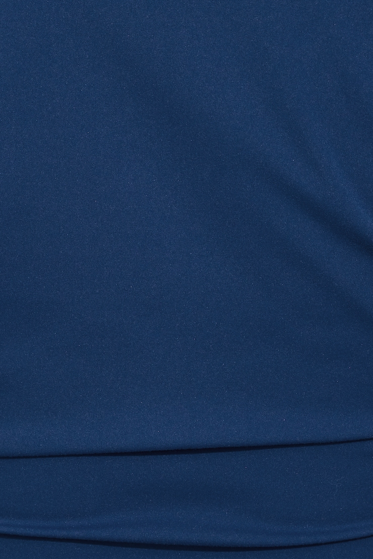 Sleek Short Sleeve Polo Top, Midnight Blue, large