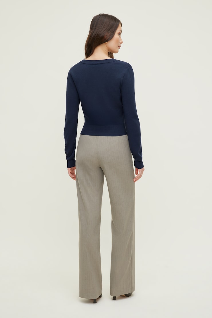 Rebecca Crewneck Cardigan Naval Academy Navy large