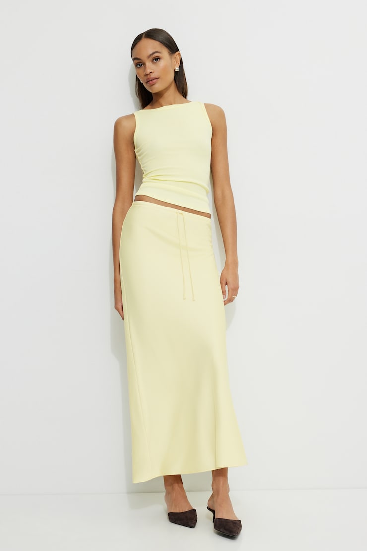 Cary Satin Slip Maxi Skirt