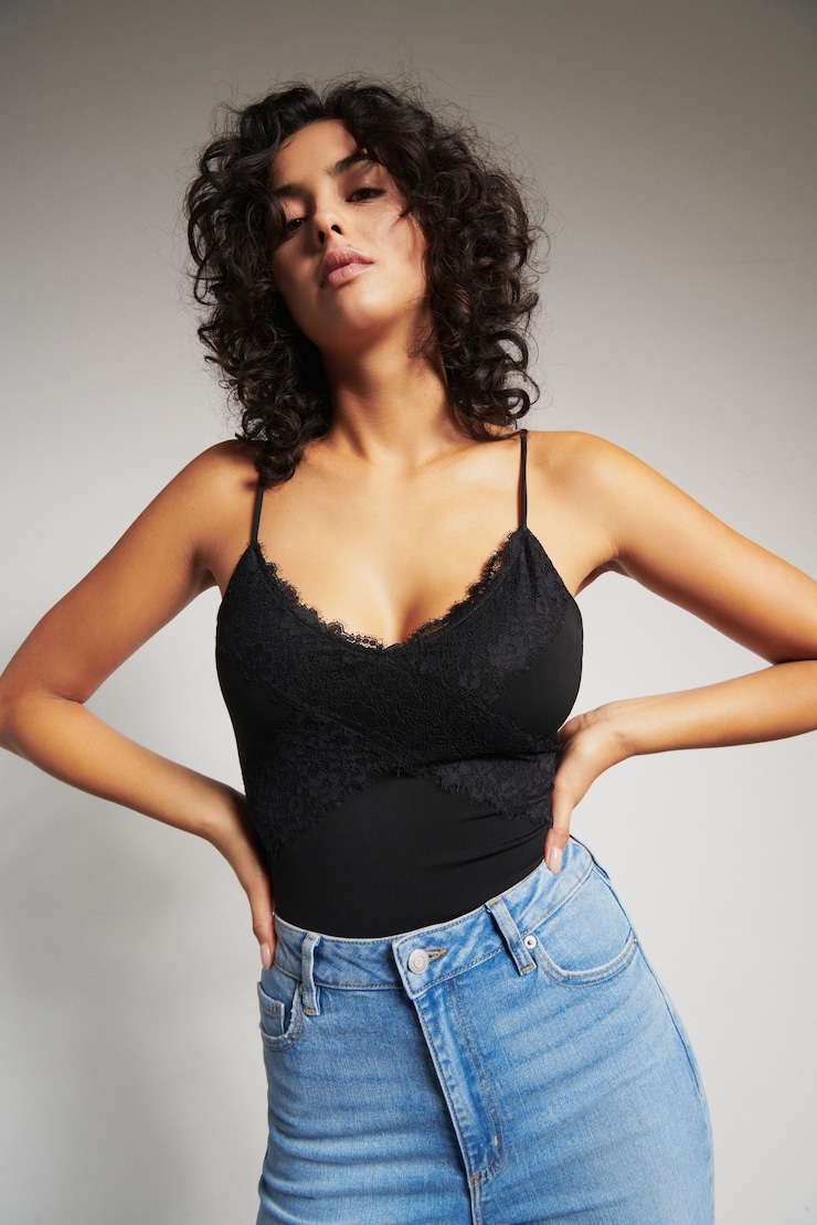 Melis Justaucorps lacé orné Jet Black large