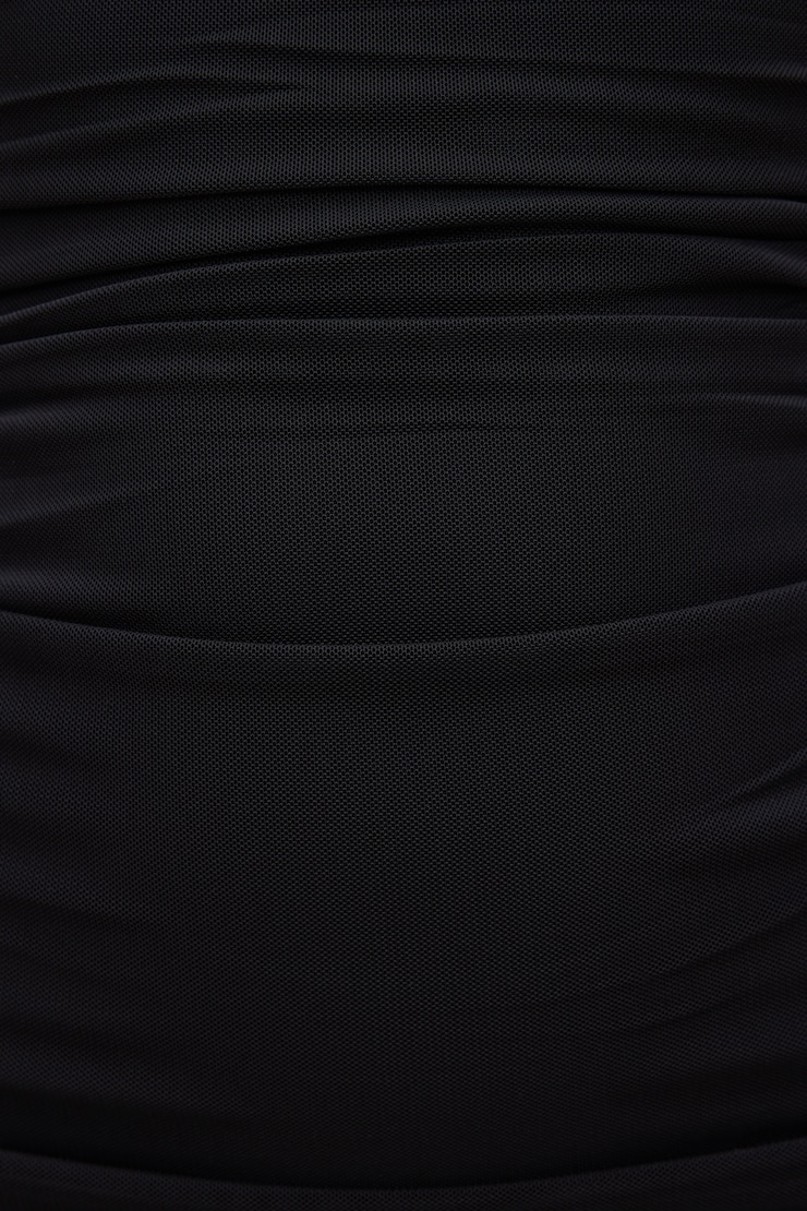 Reia Halter Mesh Maxi Dress