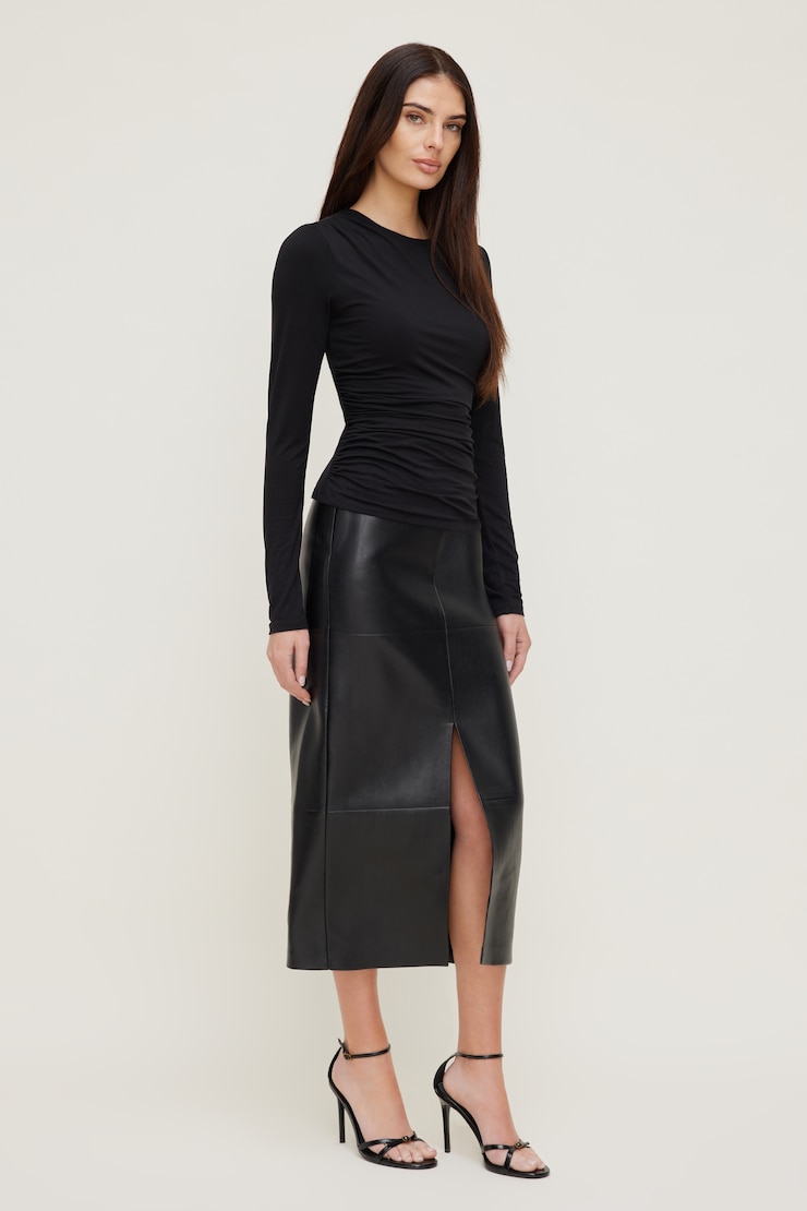 Draped Long Sleeve Top