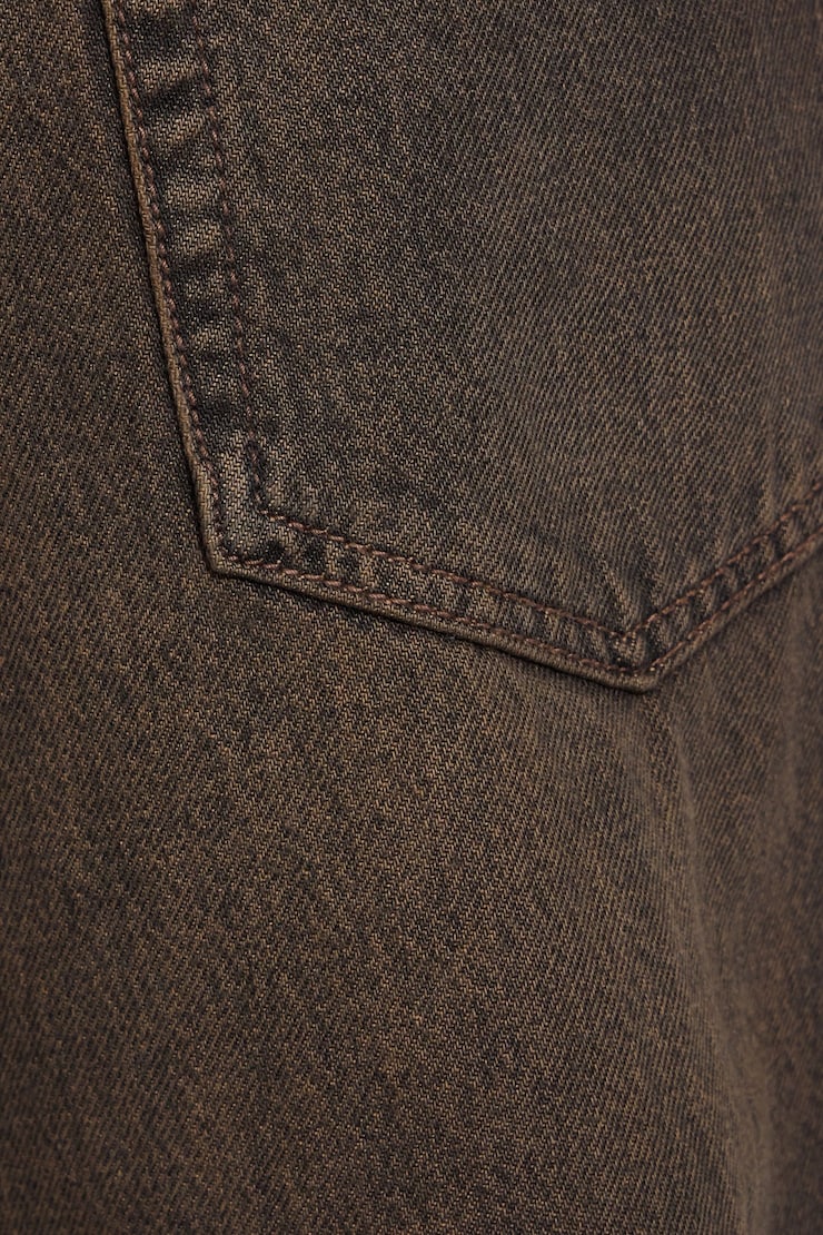 Low Rise Baggy Jeans, Washed Brown, large