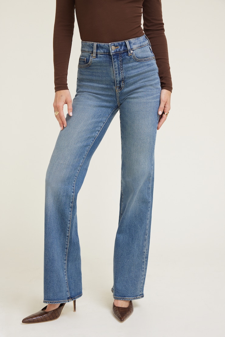 Elodie Stretch High Rise Bootcut Jeans Medium Indigo / Marcy Blue large