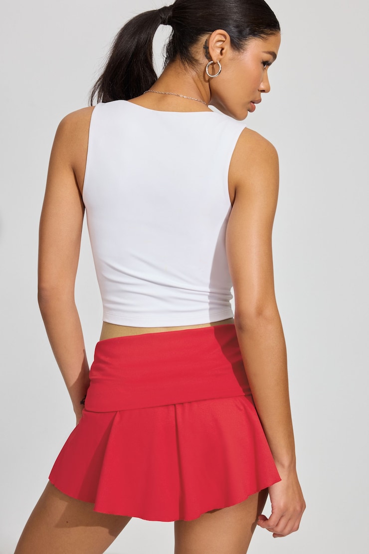 Hilary Foldover Skort, Jester Red, large