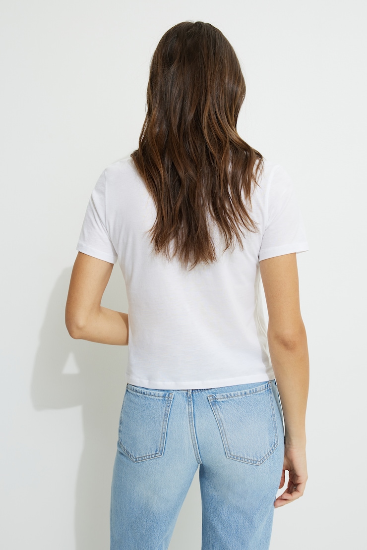 Easy Crewneck Cotton T Shirt Bright White large